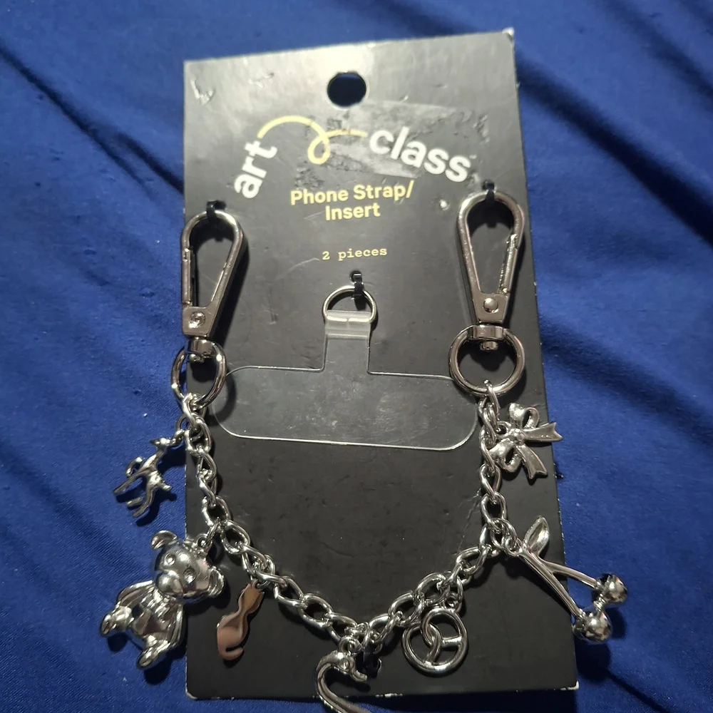 Silver Charm Phone Strap